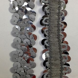 Strch Seq Metallic Silver 2 Rows 22.5m