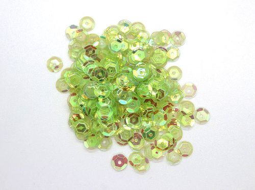 Sequins 6mm Laser Cup Lime AB 250g