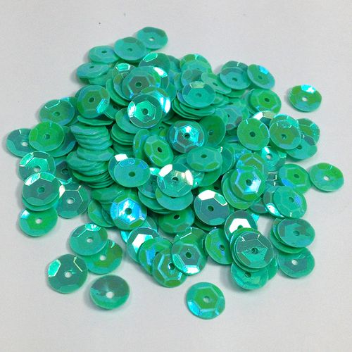 Sequins 6mm Laser Cup Spearmint AB  250g
