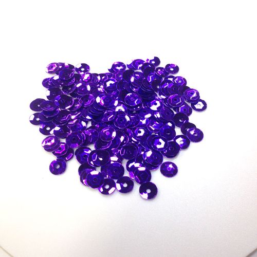 Sequins 6mm Metallic Cup DeepVoilet 250g