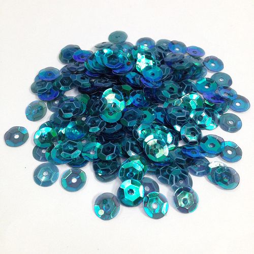 Sequins 6mm Laser Cup Sky Blue AB 250g