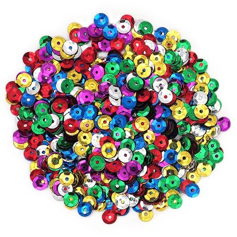 Sequins 6mm Cup Assorted Colours 250g