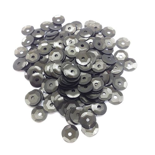 Sequins 6mm Metallic Cup Grey 250g