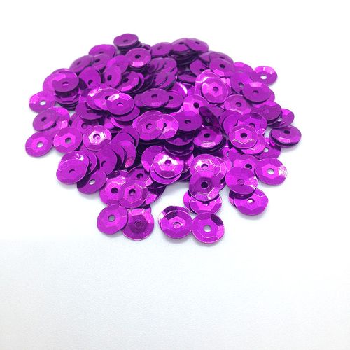 Sequins 6mm Metallic Cup Magenta 250g