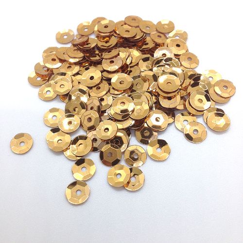 Sequins 6mm Metallic Cup Bronze 250g