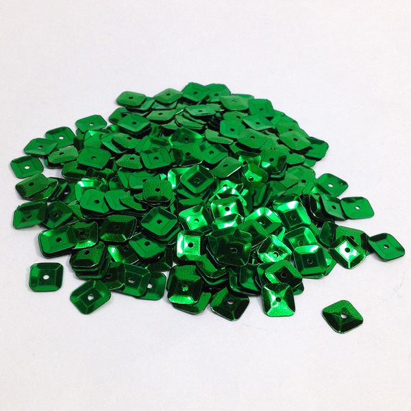 Square Sequins 7mm Green 35g