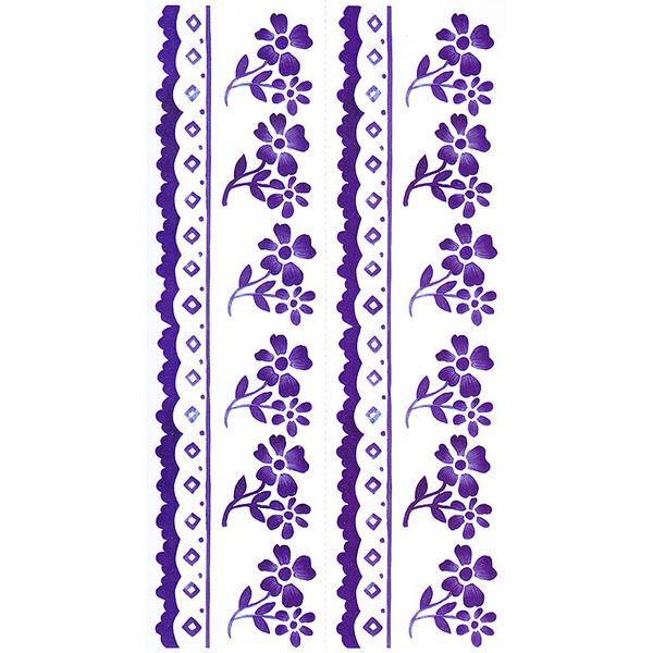 Dec/Borders Floral Design Blue