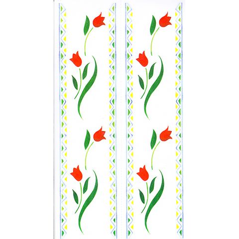 Dec/Borders Floral Design Red/Green