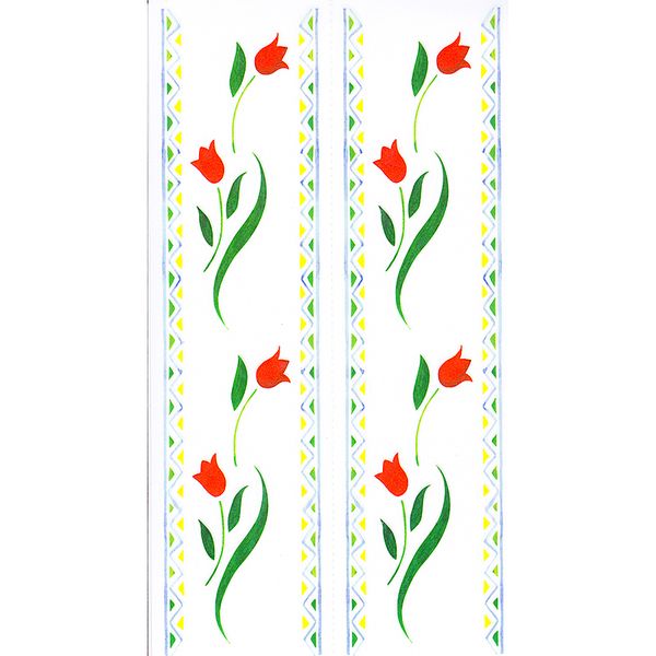 Dec/Borders Floral Design Red/Green