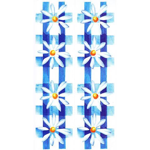 Dec/Borders Daisy Design Blue