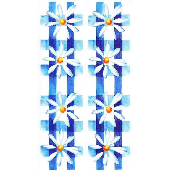 Dec/Borders Daisy Design Blue