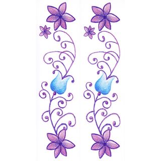 Dec/Borders Purple/Blue Flowers