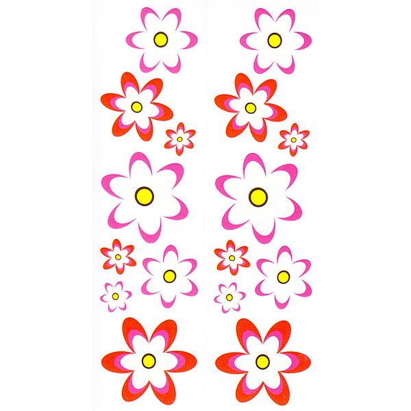 Dec/Borders Red/Pink Flowers