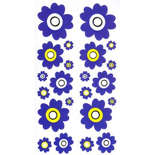 Dec/Borders Blue/Yellow Flowers