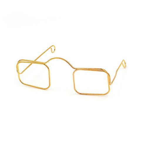 Eye Glasses Square 8cm Gold Pkt 1