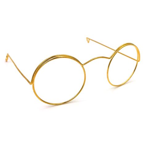 Eye Glasses Round 10cm Gold Pkt 1