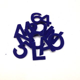 Adh Felt Letters & Num Blue Small Pkt 89