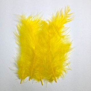 Craft Feathers Yellow Pkt 15