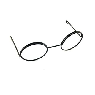 Eye Glasses Round 8.5cm Black Pkt 1
