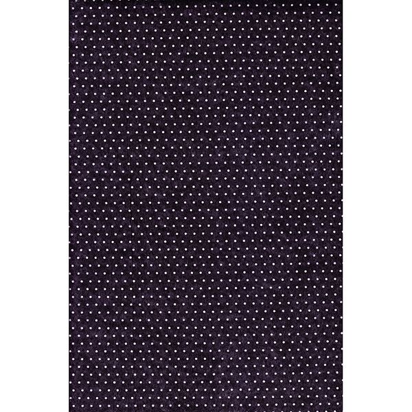 Printed Felt Black With White Dots Each