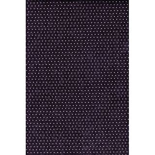 Printed Felt Black With White Dots Each