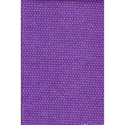 Printed Felt Purple With White Dots Each