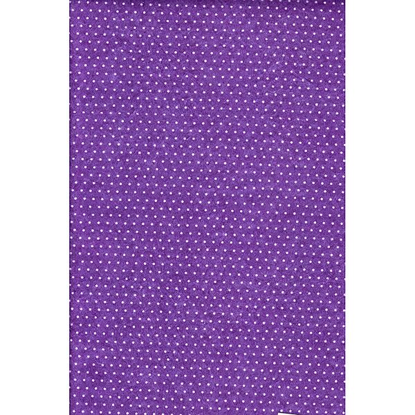 Printed Felt Purple With White Dots Each