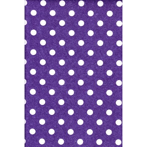Printed Felt Mauve With White Dots Each