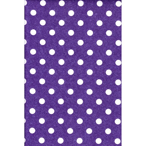 Printed Felt Mauve With White Dots Each