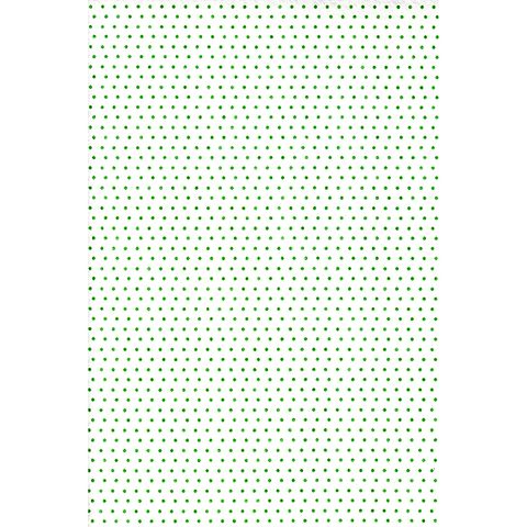 Printed Felt White With Green Dots Each