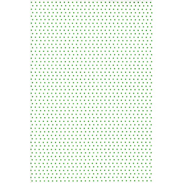 Printed Felt White With Green Dots Each