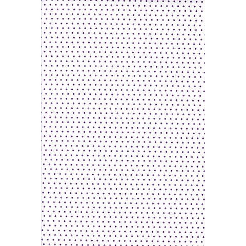 Printed Felt White With Purple Dots Each