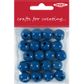 Wood Beads Round 16mm Blue Pkt 20