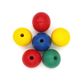 Wood Beads Round 25mm Assorted Pkt 6