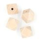 Wood Beads Square 20mm Raw Pkt 4
