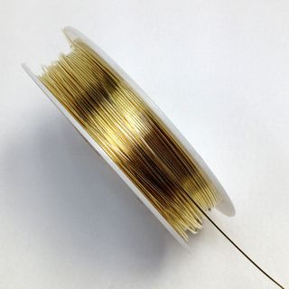 Beading Wire 26ga Gold 30m