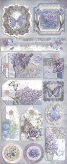 Stickers Tags Butterflies Roses Gardenia