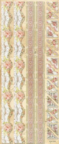 Stickers Borders & Corners Lace w/Roses
