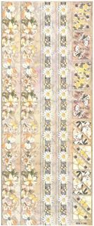 Stickers Borders/Cnrs Daisy Lillies Bfly