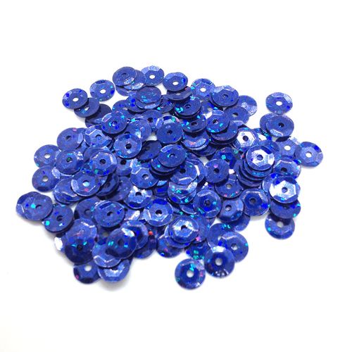 Sequins 6mm Metallic Cup Royal Blue 250g