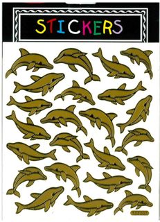 Stickers Dolphins Gold
