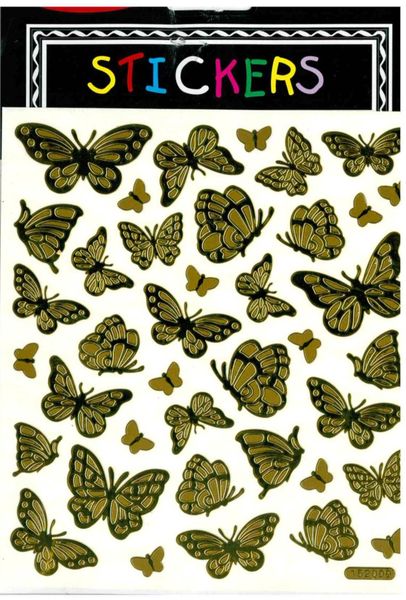 Stickers Butterflies Gold