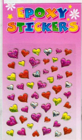 Stickers Hearts Irregular Assorted