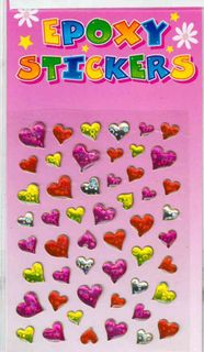 Stickers Hearts Irregular Assorted