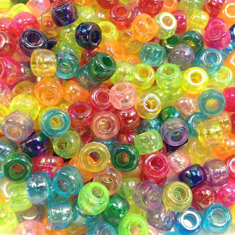 Pony Beads 9mm Assorted AB 250g