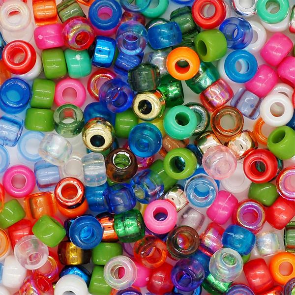Pony Beads 9mm Assorted 250g Arbee Craft