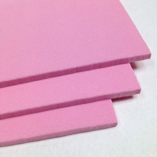 Craft Foam A4 Sheet 3mm Pink Pkt 3