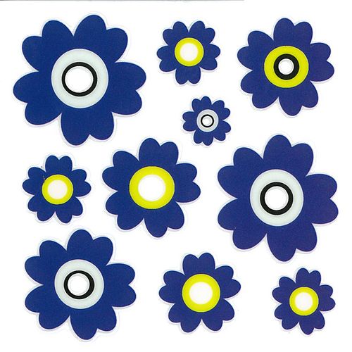 Dec/Transfers Blue/Yellow Flowers