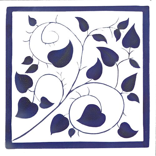 Dec/Transfers Blue Floral Design