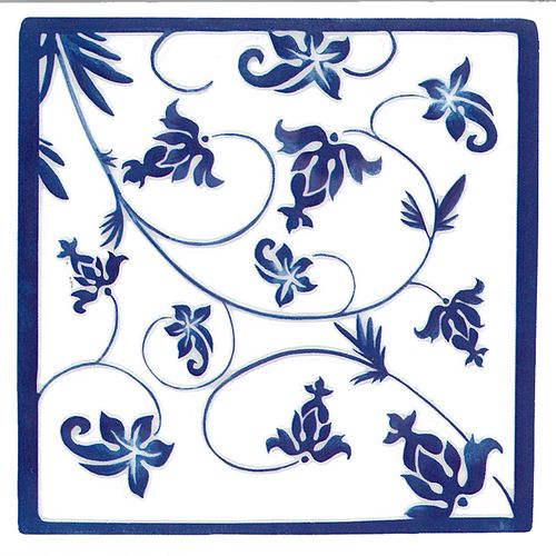 Dec/Transfers Blue Floral Design